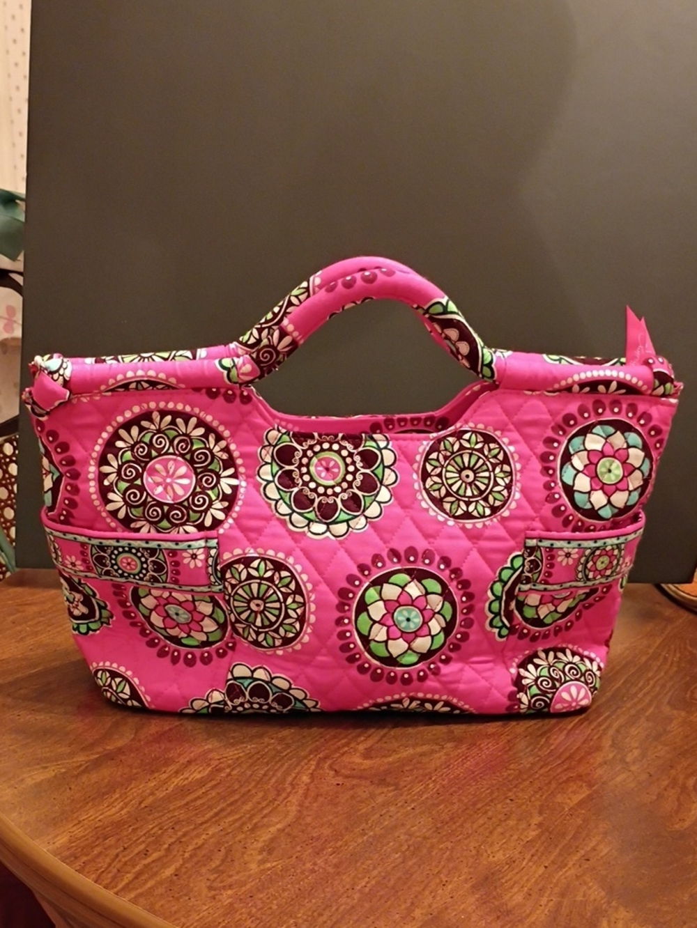 Vera Bradley Cupcakes Pink Quilted Gabby Tote